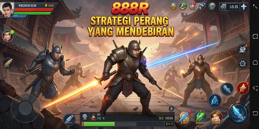 Tangkapan layar dari gameplay menampilkan pertempuran strategis yang mendebarkan.