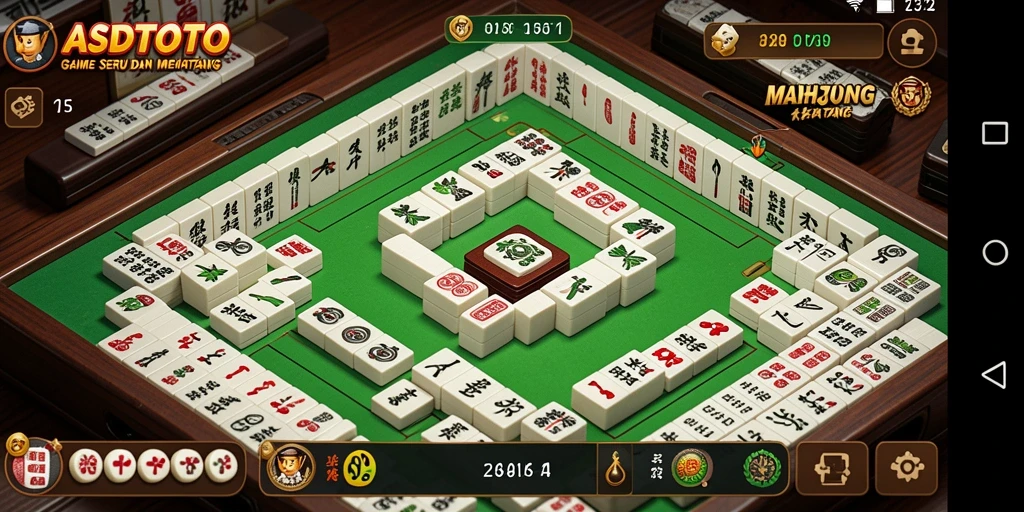 Screenshot gameplay ASDTOTO yang menunjukkan pertandingan Mahjong seru.