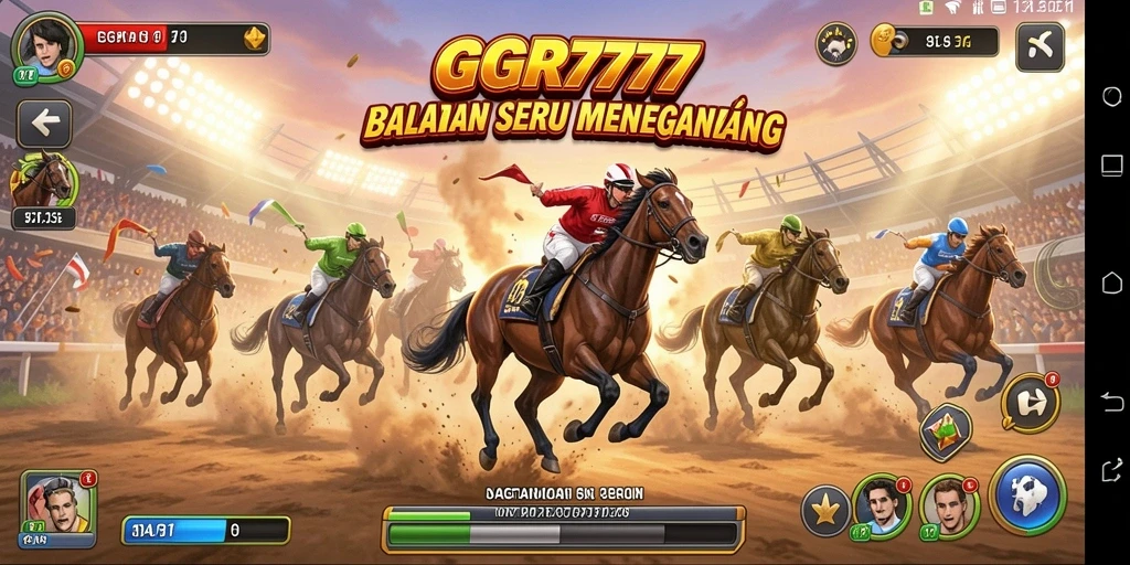 Gameplay balapan GGR7777 yang menarik dan seru.