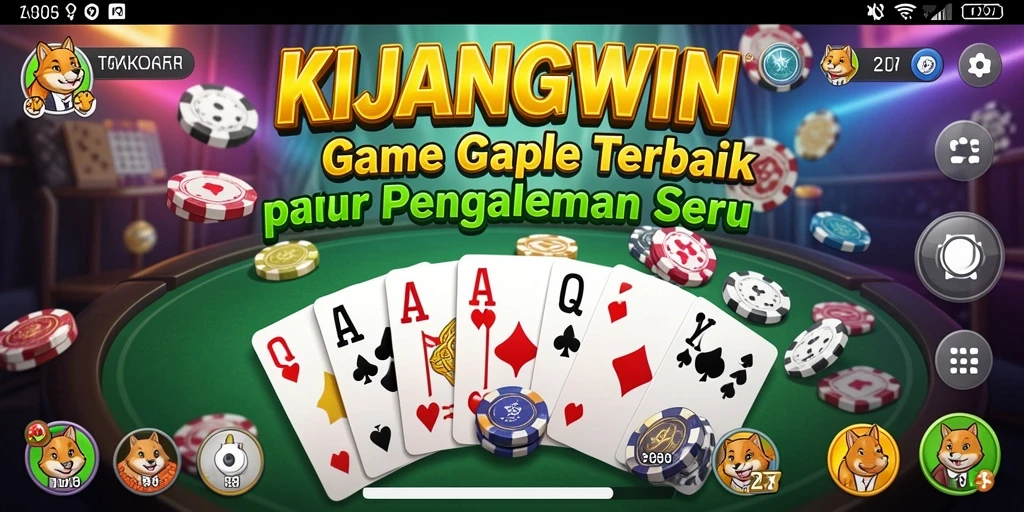 Tangkapan layar KIJANGWIN menampilkan gameplay Gaple yang seru dan interaktif.