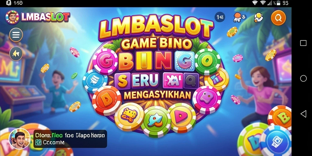 Screenshot gameplay LMBASLOT menunjukkan keseruan bermain Bingo yang seru.