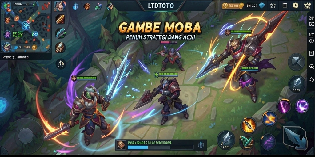 Tampilan permainan MOBA LTDTOTO yang seru dan menarik.
