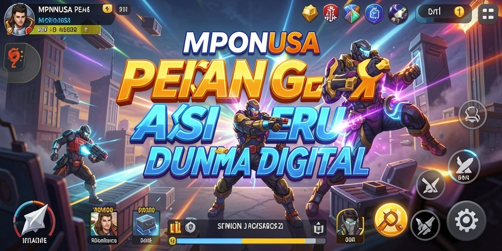 Tampilan gameplay menegangkan dalam MPONUSA dengan aksi bertempur yang intens.