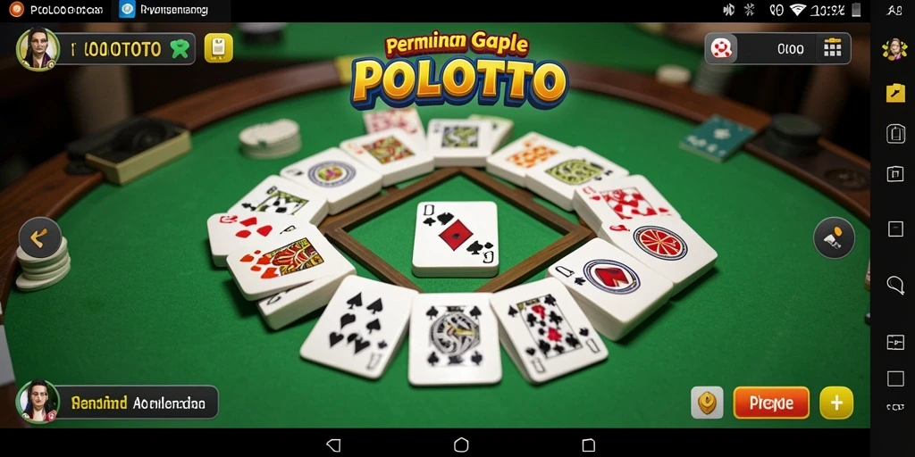 Tampilan gameplay Gaple yang seru di POLOTOTO.