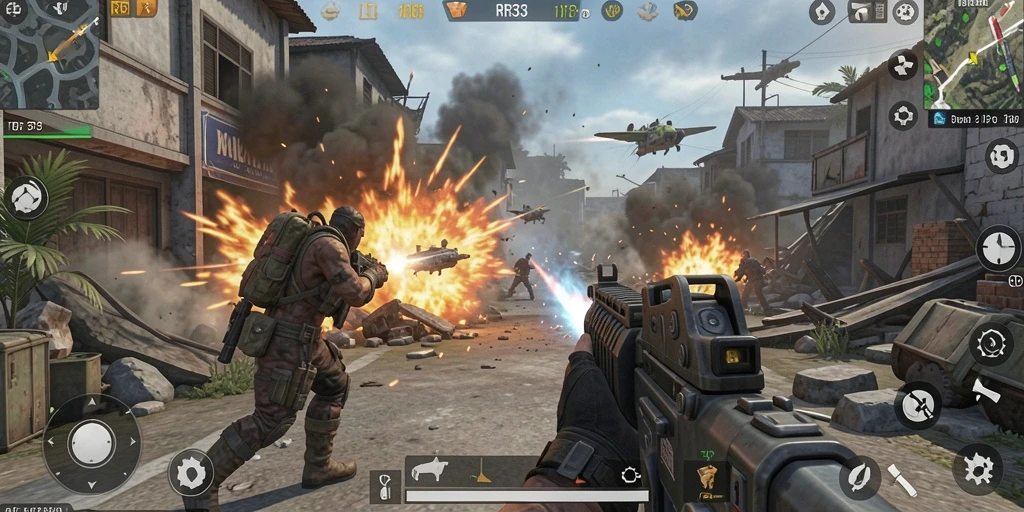 Tampilan aksi menegangkan dari gameplay RR33 yang seru.
