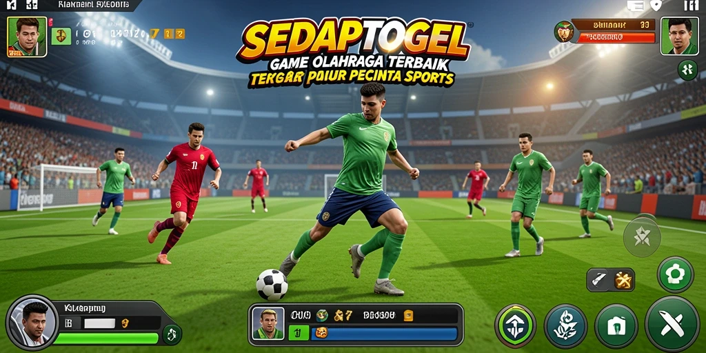 Screenshot gameplay SEDAPTOGEL menampilkan momen seru pertandingan olahraga.